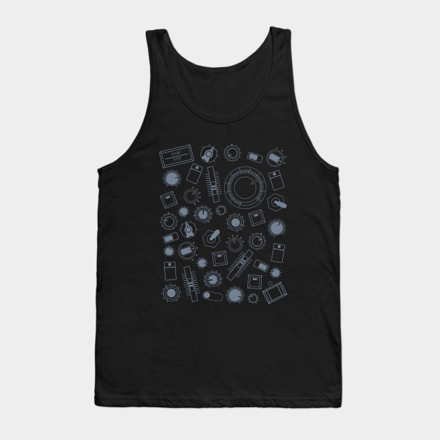 Vintage Analogue Synthesizer Controls Tank Top by Atomic Malibu